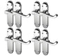 Internal Door Handles, Polished Chrome Door Handle - Silver Epsom Door Handles Internal Sets - Silver Door Handles for Internal Doors, Back Plate Size 170mm x 42mm - Sold as 4 x Pairs