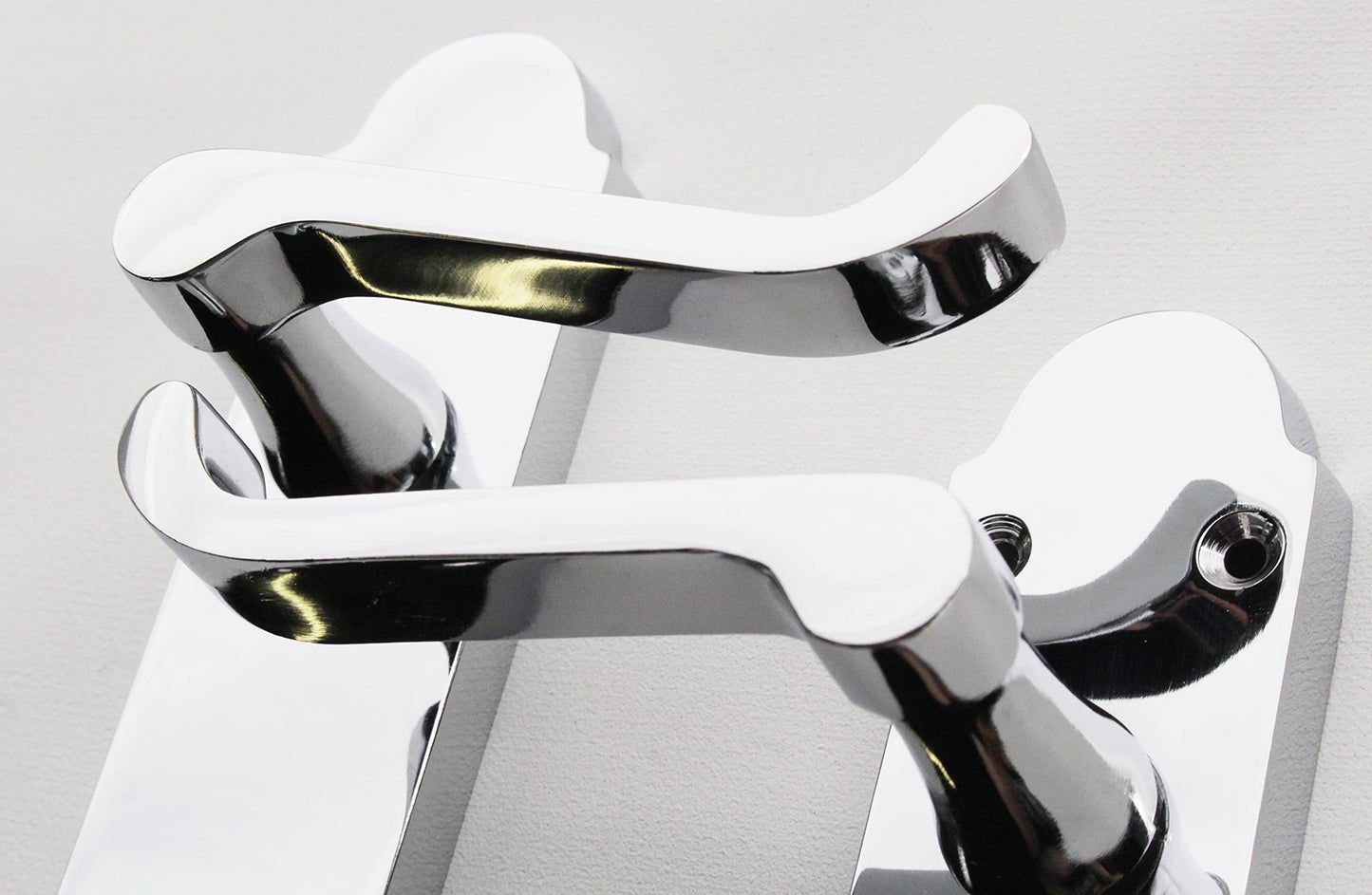 Internal Door Handles, Polished Chrome Door Handle - Silver Epsom Door Handles Internal Sets - Silver Door Handles for Internal Doors, Back Plate Size 170mm x 42mm - Sold as 4 x Pairs