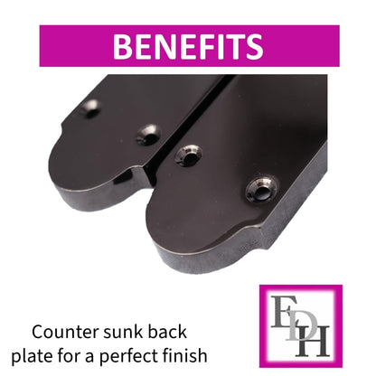 Black Nickel Internal Epsom Door Handles  for Internal Doors, 170mm x 42mm