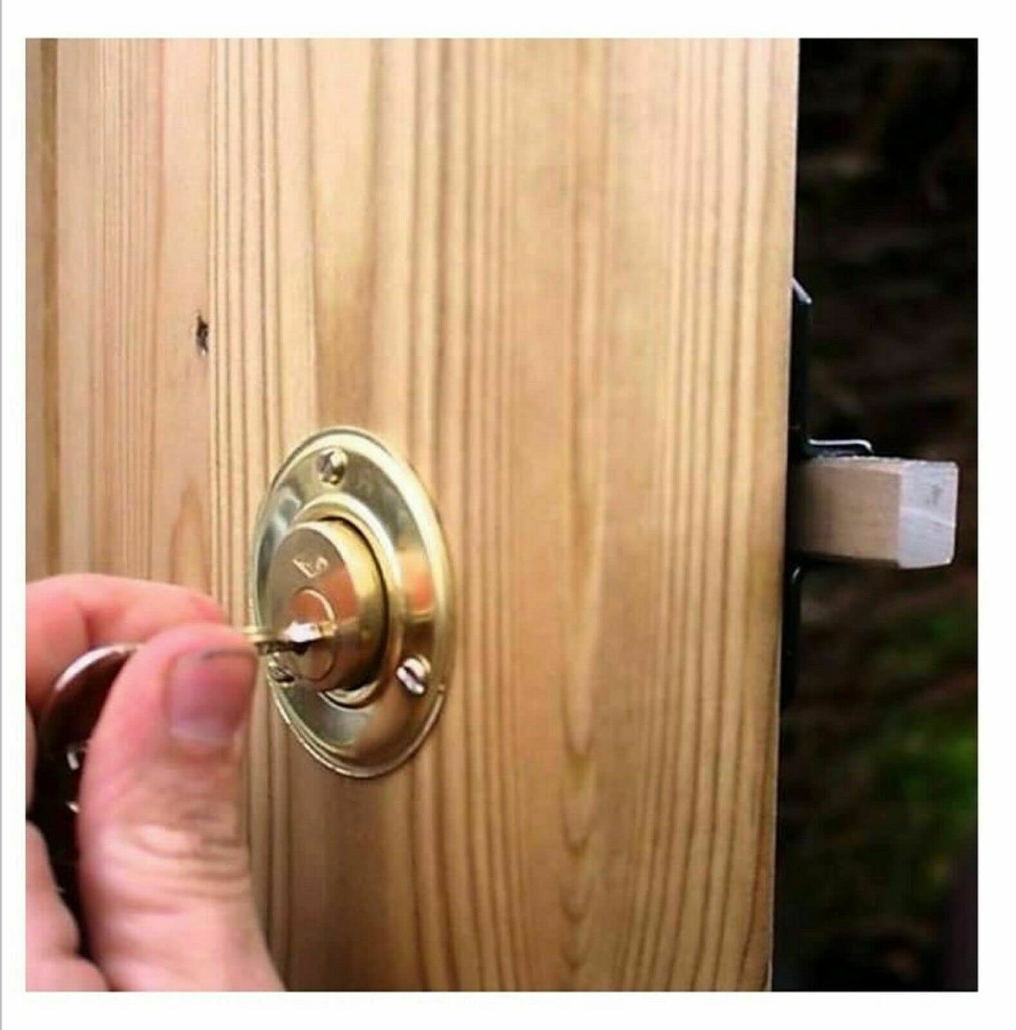 Haven Heritage ® 50mm Long Throw Gate Lock Double Locking Locking from Both Sides, gate Locks for Wooden Gates 5 Keys Stainless Steel