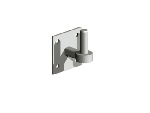Hook On 4" Square Plate - 19mm Pin - Gate Hinges - Galvanized