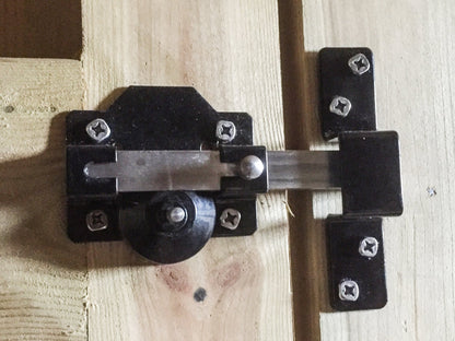 2 x Perry 1126A070BK 70mm No 1126 KA Single Locking Long Throw Locks with Elongated Keep and Stainless Steel Bar