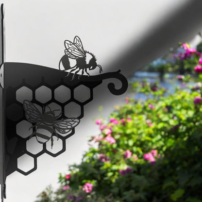 Epsom Door Handle Decorative Metal Bee Hanging Basket Bracket – Heavy-Duty Wall Hook for Planters, Bird Feeders & Outdoor Décor