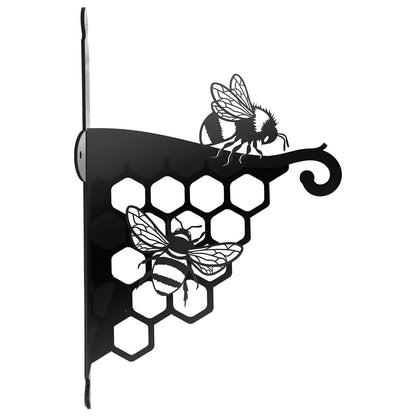 Epsom Door Handle Decorative Metal Bee Hanging Basket Bracket – Heavy-Duty Wall Hook for Planters, Bird Feeders & Outdoor Décor