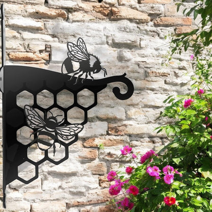 Epsom Door Handle Decorative Metal Bee Hanging Basket Bracket – Heavy-Duty Wall Hook for Planters, Bird Feeders & Outdoor Décor