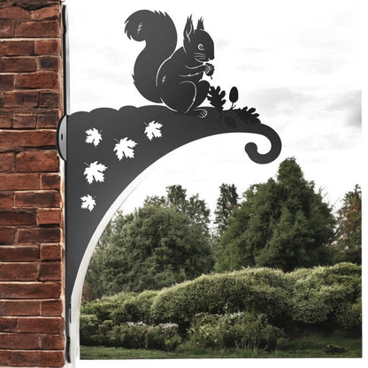 Epsom Door Handle Decorative Metal Squirrel Hanging Basket Bracket – Heavy-Duty Wall Hook for Planters, Bird Feeders & Outdoor Décor