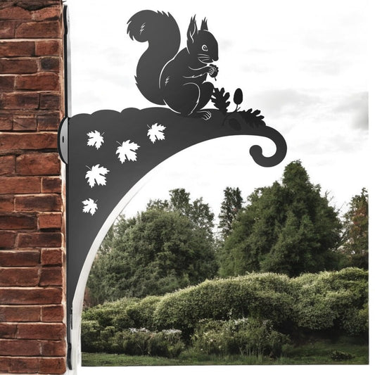 Epsom Door Handle Decorative Metal Squirrel Hanging Basket Bracket – Heavy-Duty Wall Hook for Planters, Bird Feeders & Outdoor Décor