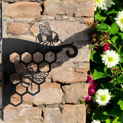 Epsom Door Handle Decorative Metal Bee Hanging Basket Bracket – Heavy-Duty Wall Hook for Planters, Bird Feeders & Outdoor Décor