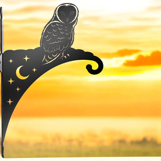 Epsom Door Handle Decorative Metal Owl Hanging Basket Bracket – Heavy-Duty Wall Hook for Planters, Bird Feeders & Outdoor Décor