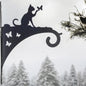 Epsom Door Handle Decorative Metal Cat Hanging Basket Bracket – Heavy-Duty Wall Hook for Planters, Bird Feeders & Outdoor Décor