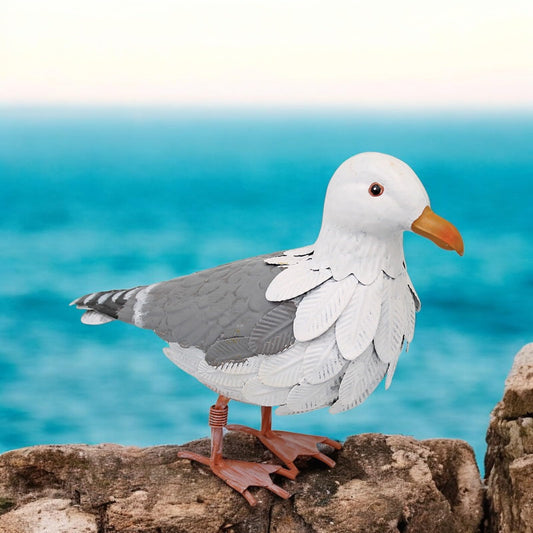 Epsom Door Handle Metal Seagull (39cm x 14cm x 28cm) – Handcrafted Coastal Bird Ornament for Garden, Patio & Home Décor – Weather-Resistant Metal Seagull Sculpture for Indoor & Outdoor Use