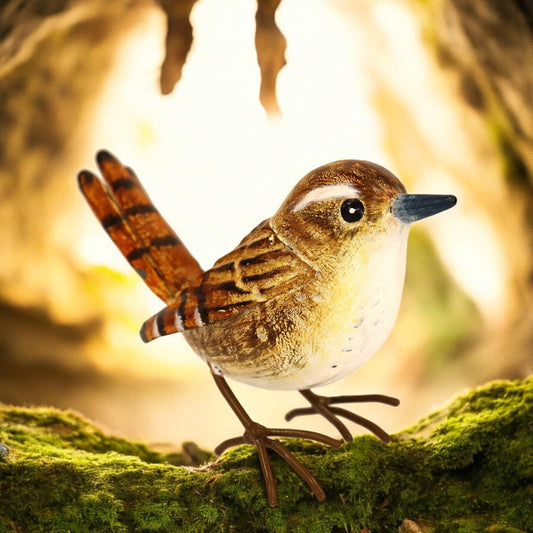 Epsom Door Handle Small Metal Wren (7cm x 5cm x 11.5cm) – Handcrafted Decorative Bird Ornament for Garden, Patio & Home Décor – Weather-Resistant Metal Wren Sculpture for Indoor & Outdoor Use