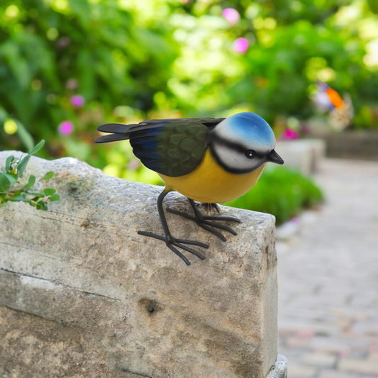 Epsom Door Handle Small Metal Blue Tit (9cm x 5cm x 11cm) – Handcrafted Decorative Bird Ornament for Garden, Patio & Home Décor – Weather-Resistant Metal Blue Tit Sculpture for Indoor & Outdoor Use