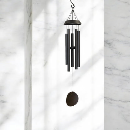 Concerto Musical Wind Chime – 36" Satin Black Outdoor Chime for Soothing Melodies, Garden, Patio & Home Décor