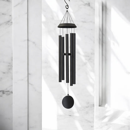 Concerto Musical Wind Chime – 48" Satin Black Outdoor Chime for Soothing Melodies, Garden, Patio & Home Décor