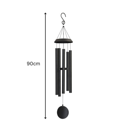 Concerto Musical Wind Chime – 40" Satin Black Outdoor Chime for Soothing Melodies, Garden, Patio & Home Décor
