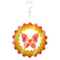 Red Butterfly Stainless Steel Hanging Wind Spinner