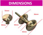 Epsom Door Handle Polished Brass Victorian Rim Knob, Solid Brass Rim Lock Knobs