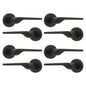 Modern Matt Black Lever on Rose Plate Door Handle Set – 4Pairs, 52mm Round Rose Plate & 127mm Lever Handle – Contemporary Interior Door Hardware