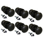 Matt Black Round Door Knob Set Including Tubular Latch - Victorian Style Sprung Internal & External Door Knobs for Mortice Locks & Tubular latches. Sets 6