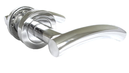 Epsom Door Handle- Arched T Bar Internal Latch & Tubular Latch, Essential Sets for Internal, Featuring Polished Chrome Finish, Door Latch Compatibility for Home & Office (6 Set)