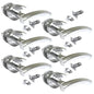 Epsom Door Handle- Arched T Bar Internal Latch & Tubular Latch, Essential Sets for Internal, Featuring Polished Chrome Finish, Door Latch Compatibility for Home & Office (6 Set)