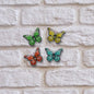 Maggy Kay Gifts Set of 4 Decorative Garden Butterfly Fence Hangers for Outdoor Sheds Walls Fences