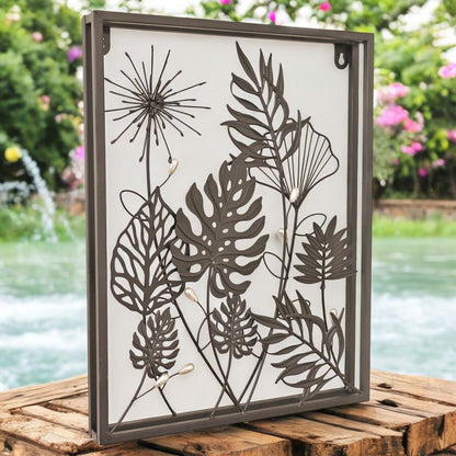 Square Floral 3D Wall Décor