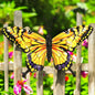 Large Metal Yellow Butterfly Wall Art