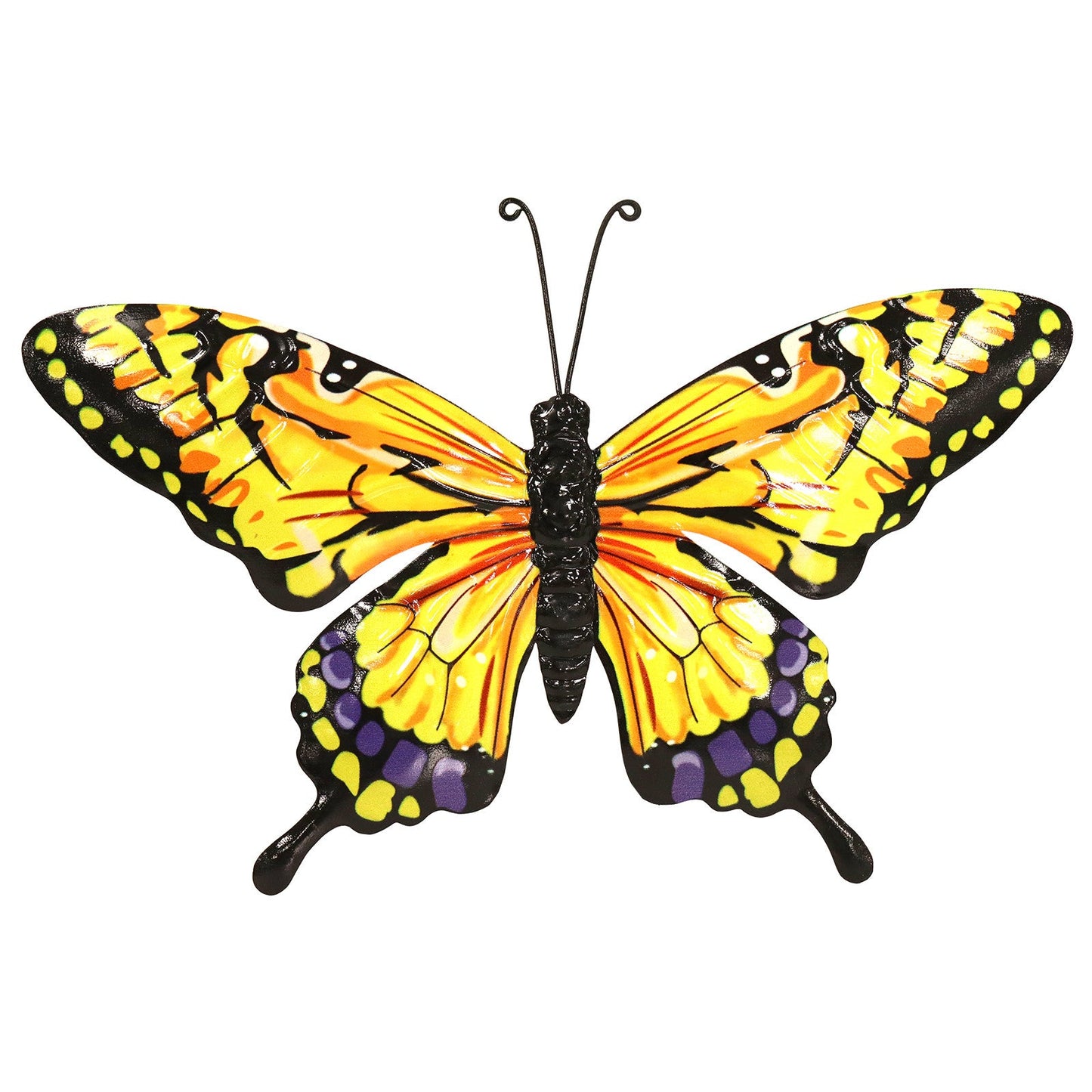 Large Metal Yellow Butterfly Wall Art