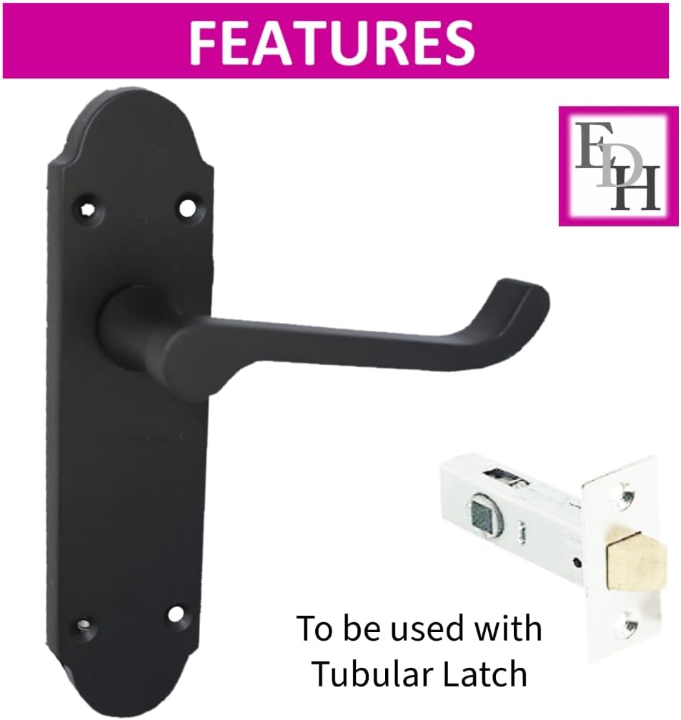 Epsom Matt Black Internal Door Handles