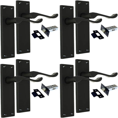 Matt Black Victorian Door Handles