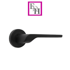 Modern Matt Black Door Handles Internal Uno-2 Lever Latch