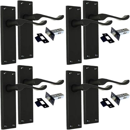 Matt Black Victorian Door Handles