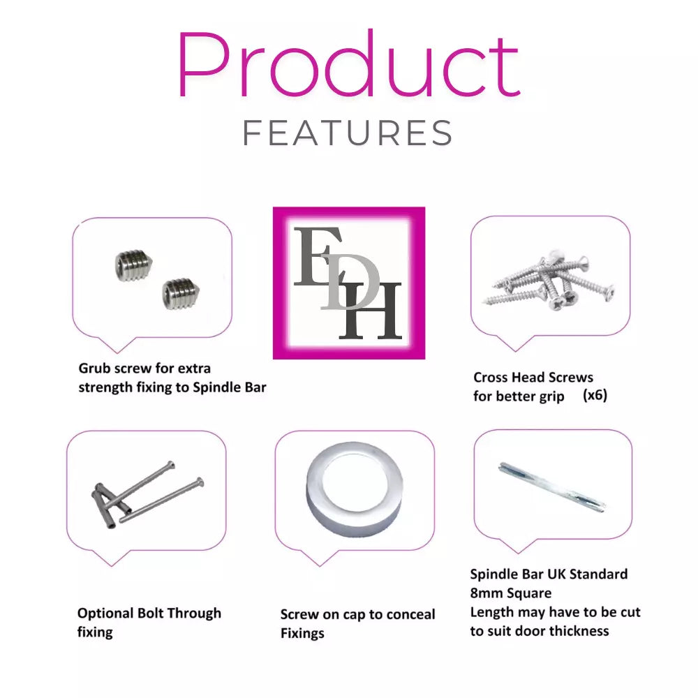 Chrome Arched Door Handles