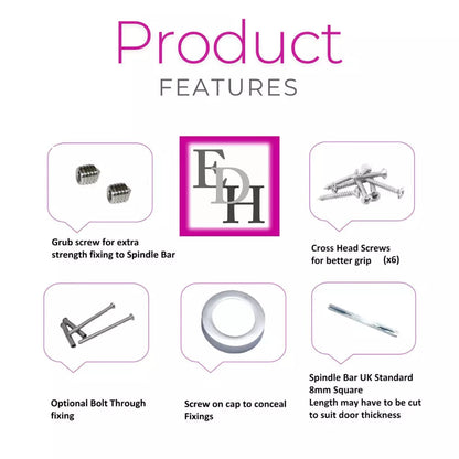 Chrome Arched Door Handles