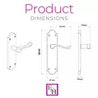 Victorian Black Nickel Ashford Interior Door Handles