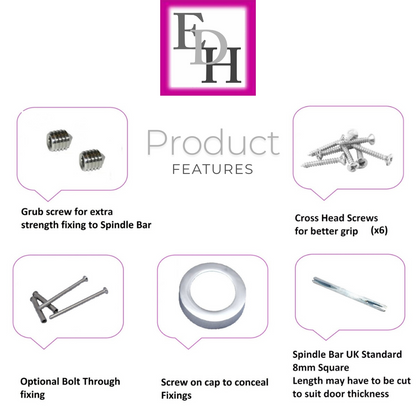 Epsom Modern Chrome Door Handles