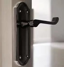 Victorian Black Nickel Ashford Interior Door Handles
