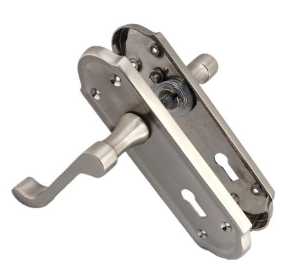 Premium Satin Nickel Internal Lock Door Handle Set+3 Lever MORTICE SASH Lock