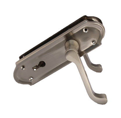 Premium Satin Nickel Internal Lock Door Handle Set+3 Lever MORTICE SASH Lock