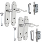 Epsom Door Handle Set – Chrome Internal Lock Door Handles  + Bathroom SASH Lock2
