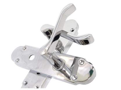 Epsom Door Handle Set – Chrome Internal Lock Door Handles  + Bathroom SASH Lock2