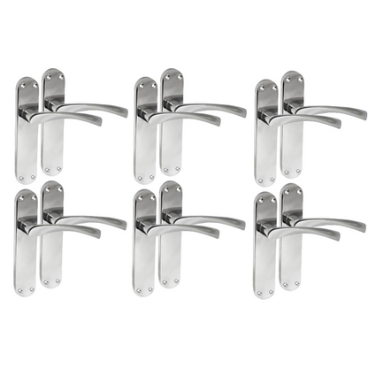Epsom Door Handle Internal Polished Chrome Twist Door Handle Set 6 Pairs