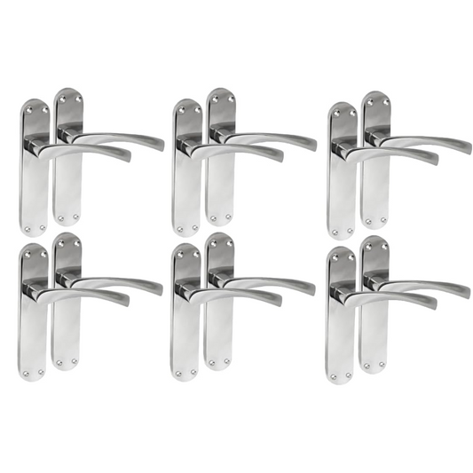 Epsom Door Handle Internal Polished Chrome Twist Door Handle Set 6 Pairs