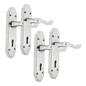 Epsom Door Handles x2 – Chrome Internal Lever Handles for Interior Doors