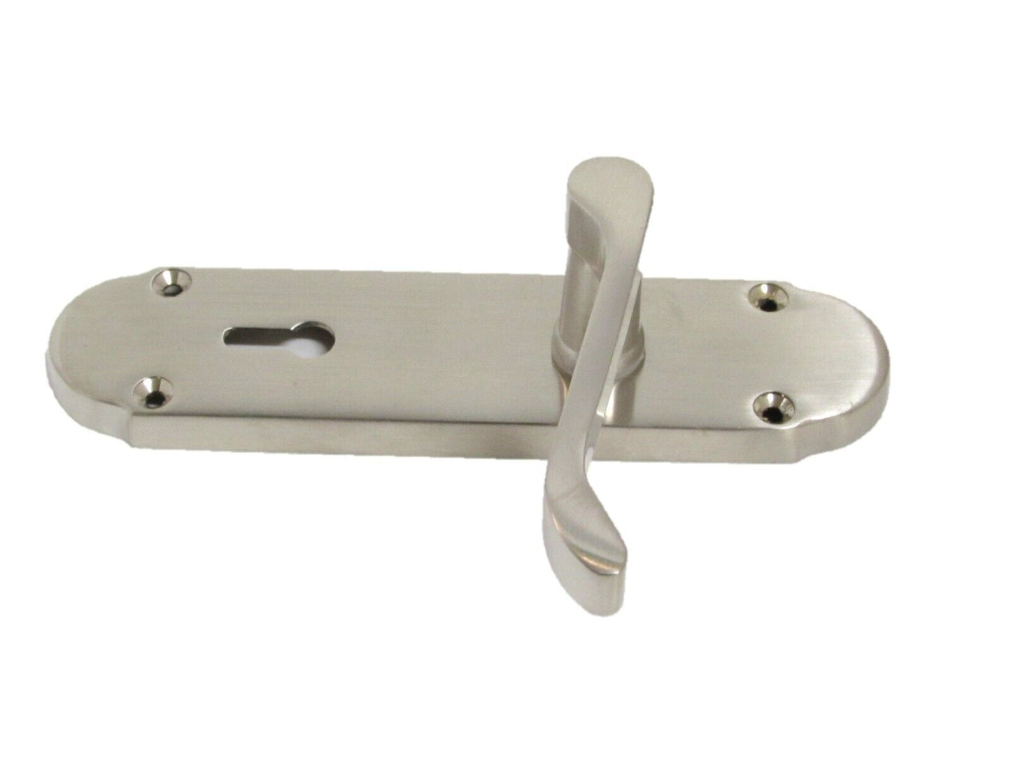 Epsom Satin Nickel Door Handle Set Internal Handles with Bathroom Sash Lock 170