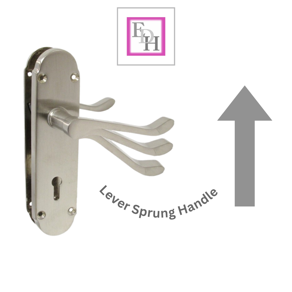 Epsom Satin Nickel Door Handle Set Internal Handles with Bathroom Sash Lock 170