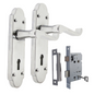 Epsom Door Handle - Chrome Internal Door Handles - 3 Lever Mortice Sash Lock x1