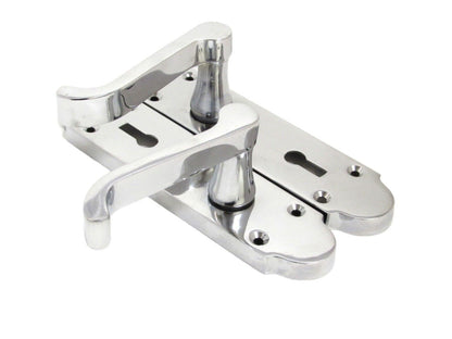 Epsom Door Handle - Chrome Internal Door Handles - 3 Lever Mortice Sash Lock x2